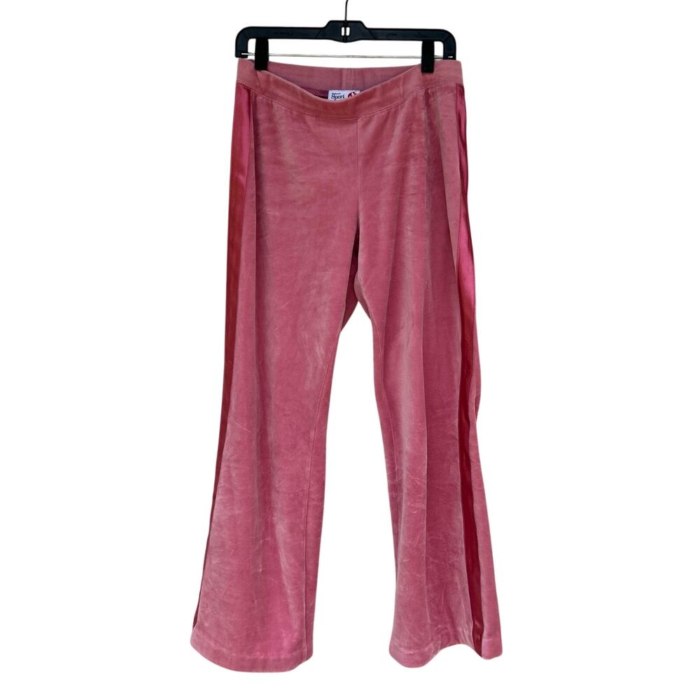 Vtg Y2K Pink Velour Track Pants Size Small